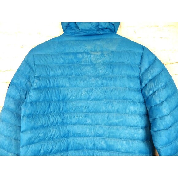 Scandinavian Explorer Down Jacket Women S Blue Ultra Light Quilted Puffer Hoodie - Picture 10 of 14
